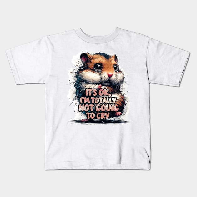 Sad Hamster Kids T-Shirt by aswIDN